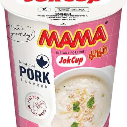 MAMA JokCup Instant Porridge Pork Flavour – Porridge Istantaneo al Gusto Maiale 45 g