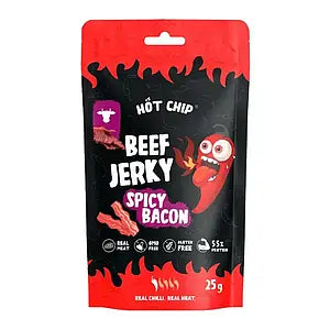 Hot Chip Beef Jerky Spicy Bacon – 25g | Snack Piccante di Manzo e Bacon
