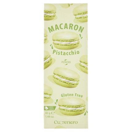 Cucenero Macaron al Pistacchio – 42g | 3 Macaron Senza Glutine al Gusto Pistacchio, Dolcezza Raffinata da Pasticceria