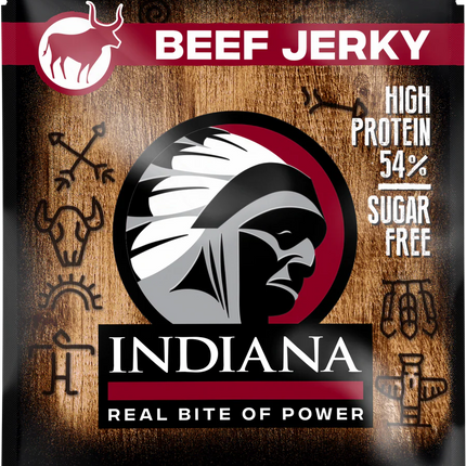 Indiana Beef Jerky Original 25g – Snack Proteico di Manzo ad Alto Contenuto Proteico