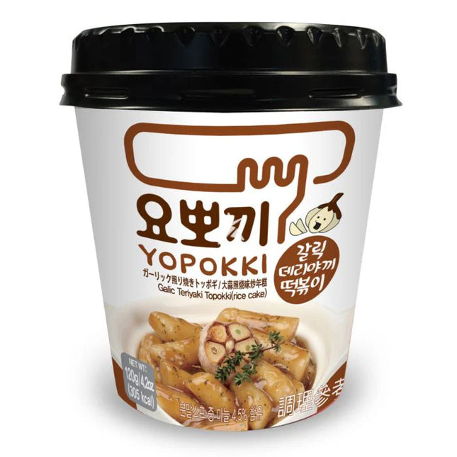 Yopokki Garlic Teriyaki Topokki – 120g | Tteokbokki Coreano Istantaneo al Gusto Aglio e Teriyaki