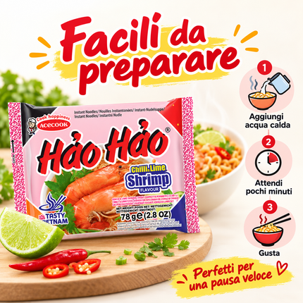 Acecook Instant-Nudeln Garnelen, Chili und Limette – 78 g