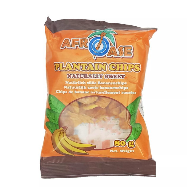 Afroase Kochbananenchips natürlich süß 80 g