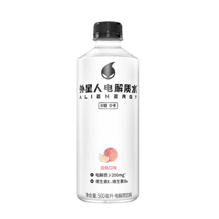 Alienergy Elektrolytwasser Weißer Pfirsich-Geschmack 500ml – Isotonisches Getränk