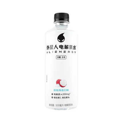 Alienergy Wasser mit Elektrolyten Litschi-Geschmack 500 ml