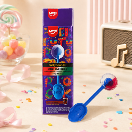 Amos TastySounds Audio Lollipop Cola 10g – Lecca Lecca Interattivo al Gusto Cola