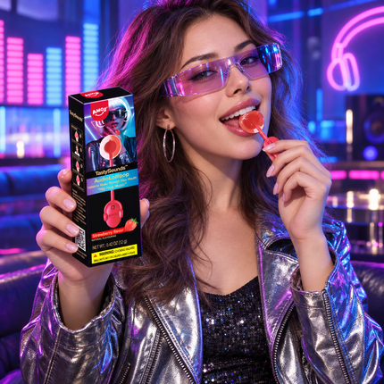 Amos TastySounds Audio Lollipop Strawberry Flavor 12g – Lecca Lecca Musicale al Gusto Fragola