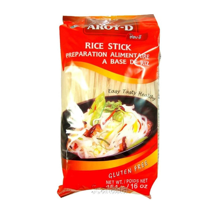 Aroy-D Rice Stick Noodles Senza Glutine 5mm 454 g