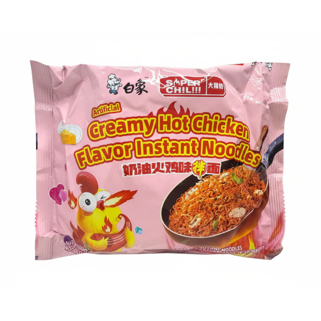 Baixiang Creamy Hot Chicken Flavor Instant Noodles Super Chili 120 g
