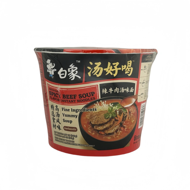Baixiang Spicy Beef Soup Instant Noodle Bowl 107 g