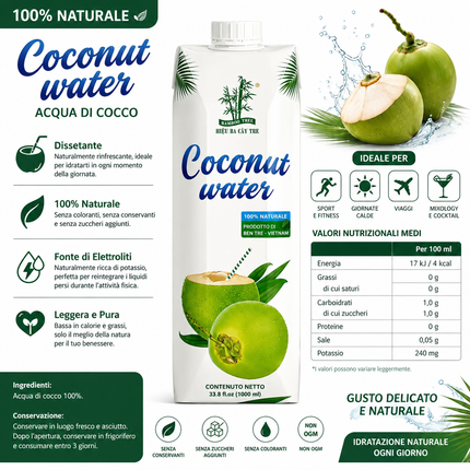 Bamboo Tree Acqua di Cocco Naturale – 1 L