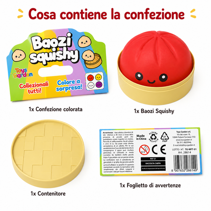 Baozi Squishy Ravioli Cinesi – Squishy Antistress Colore a Sorpresa