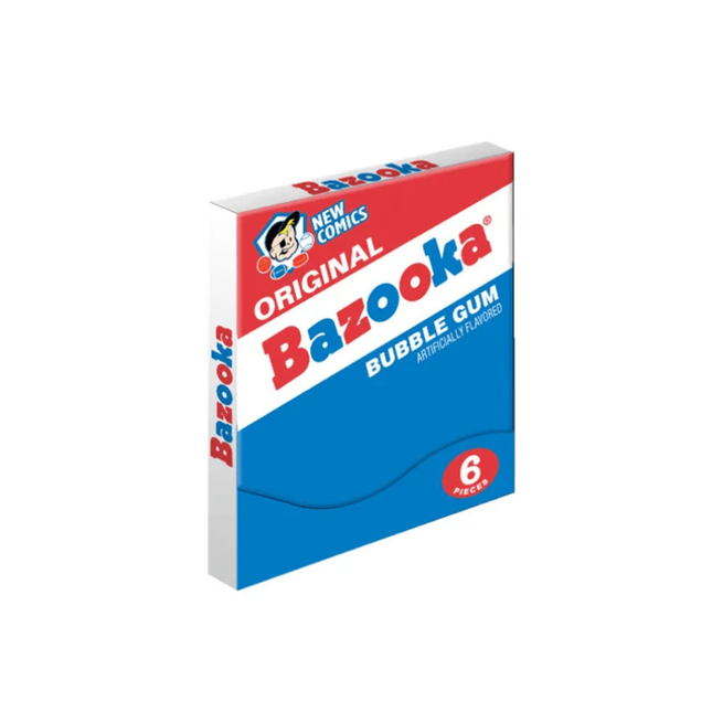 Bazooka Original Bubble Gum 6 Pezzi – Gomme da Masticare Classiche 33 g