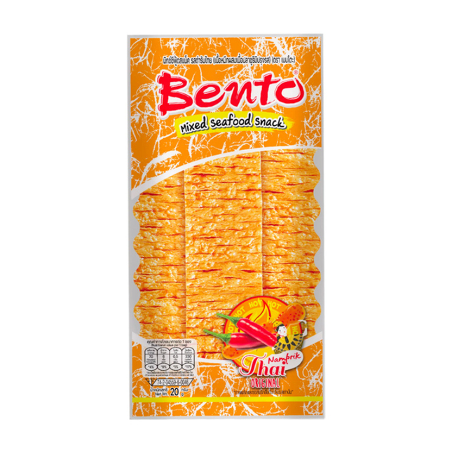 Bento Mixed Seafood Snack Namprik Thai Original – Würziger Meeresfrüchte-Snack 20 g