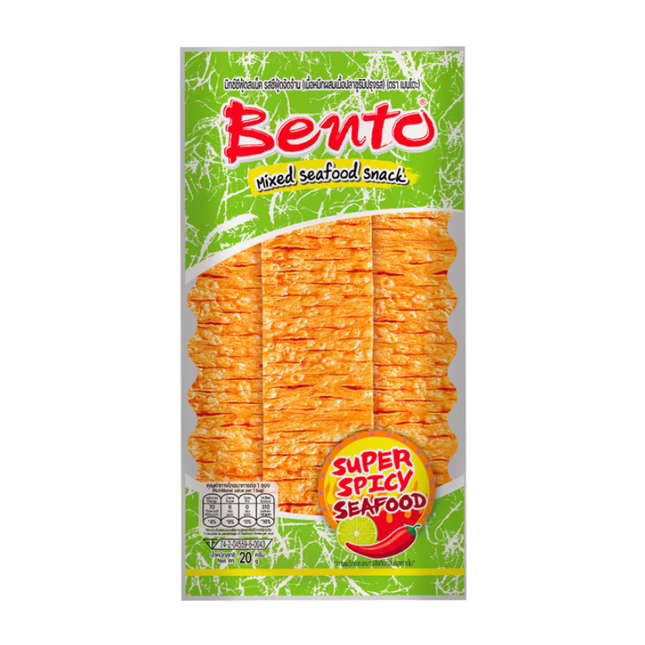 Bento Mixed Seafood Snack Super Spicy Seafood – Snack aus Meeresfrüchten, superscharf, 20 g