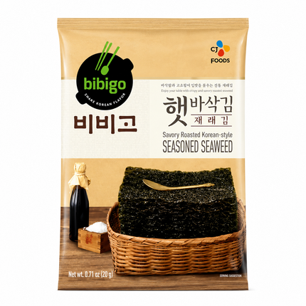 Bibigo Savory Roasted Korean Style Seasoned Seaweed 20g