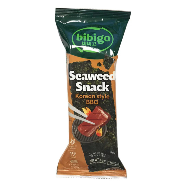 Bibigo Seaweed Snack Korean Style BBQ – Snack di Alghe Coreane 4g