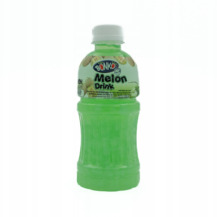 Bonko Melon Drink mit Nata de Coco 320 ml – Melonengetränk mit Kokosnusswürfeln