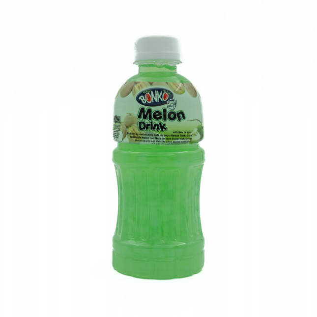Bonko Melon Drink mit Nata de Coco 320 ml – Melonengetränk mit Kokosnusswürfeln