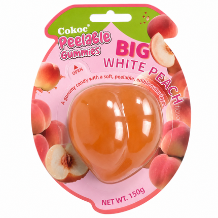 COKOC Peelable Gummies Big Peach 150 g – Caramella Gommosa alla Pesca