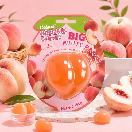 COKOC Peelable Gummies Big Peach 150 g – Caramella Gommosa alla Pesca