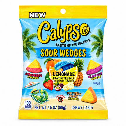 Calypso Sour Wedges Lemonade Mix – Saure Fruchtgummis 90 g
