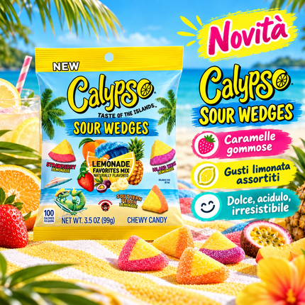 Calypso Sour Wedges Lemonade Mix – Saure Fruchtgummis 90 g