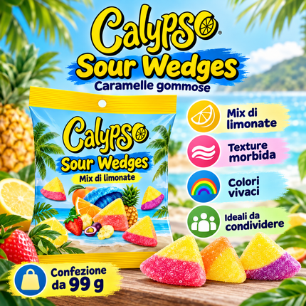 Calypso Sour Wedges Lemonade Mix – Saure Fruchtgummis 90 g
