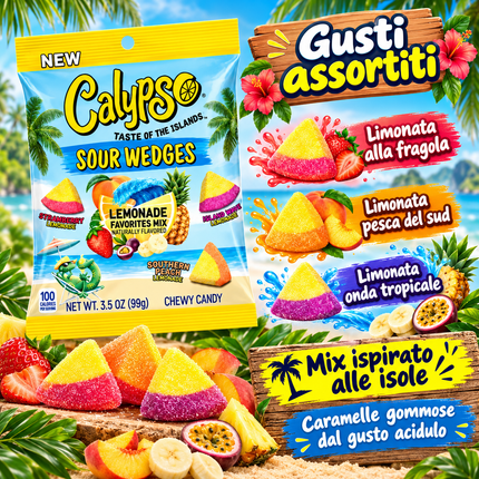 Calypso Sour Wedges Lemonade Mix – Saure Fruchtgummis 90 g