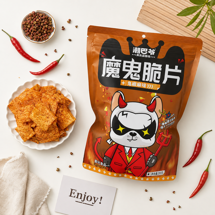 Chao Ba Ye Teufel knusprige Chips mit Ghost Pepper Mala – 200 g