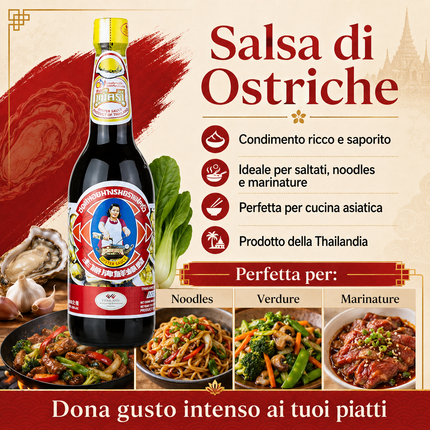 Chef’s Brand Oyster Sauce 600 ml – Salsa di Ostriche Thailandese