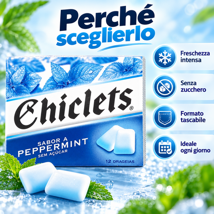 Chiclets 薄荷味 – 薄荷味口香糖 16.5克