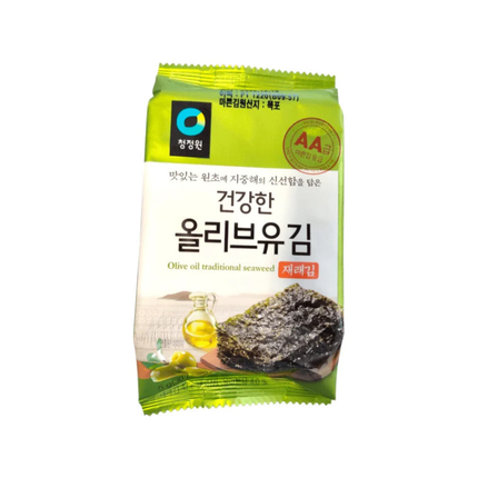 Chung Jung One Traditionelle Algen mit Olivenöl 5g – Geröstete koreanische Algen