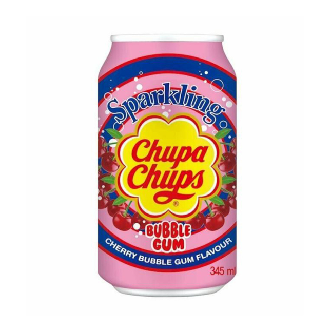 Chupa Chups Sparkling Cherry Bubble Gum 345ml