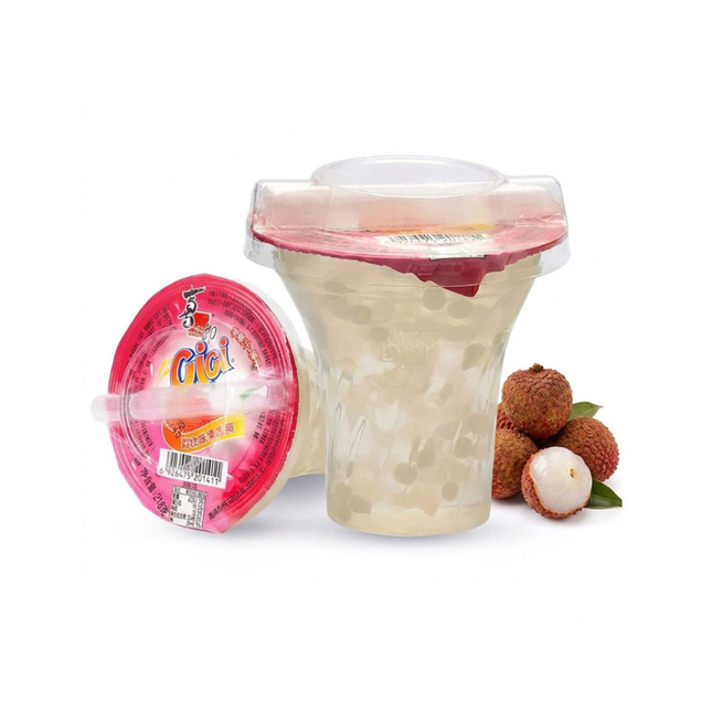 Cici Jelly Drink Litschi 218g – Lychee-Getränkegelee mit Nata de Coco