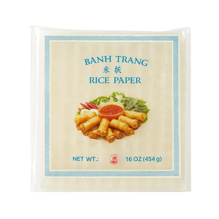 Cock Brand Bánh Tráng Rice Paper Square – Carta di Riso Quadrata 454 g