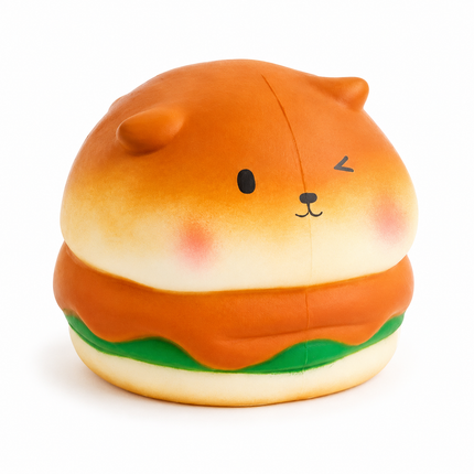 Corgi Burger Squishy – Soft Stress Relief Sensory Toy