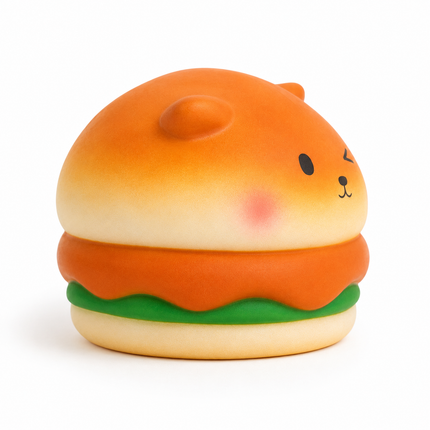 Corgi Burger Squishy – Soft Stress Relief Sensory Toy