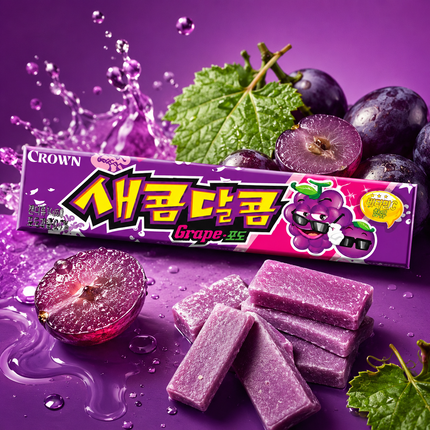 Crown Saekom Dalkom Caramelle Morbide al Gusto Uva – 29 g
