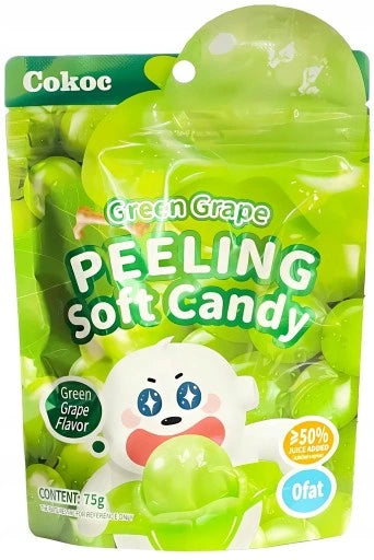 Cokoc Peeling Soft Candy Green Grape 75 g – Caramelle Gommose all'Uva Verde