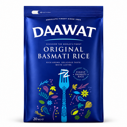 Daawat Original Basmati Rice 20kg – Riso Basmati Premium a Chicco Lungo
