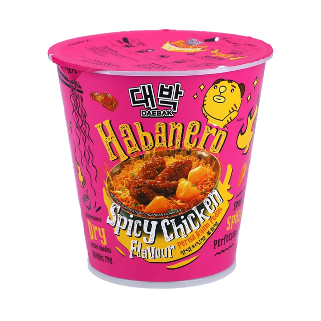 Daebak Habanero Spicy Chicken Flavour Dry Noodles – Korean Spicy Noodles 79g