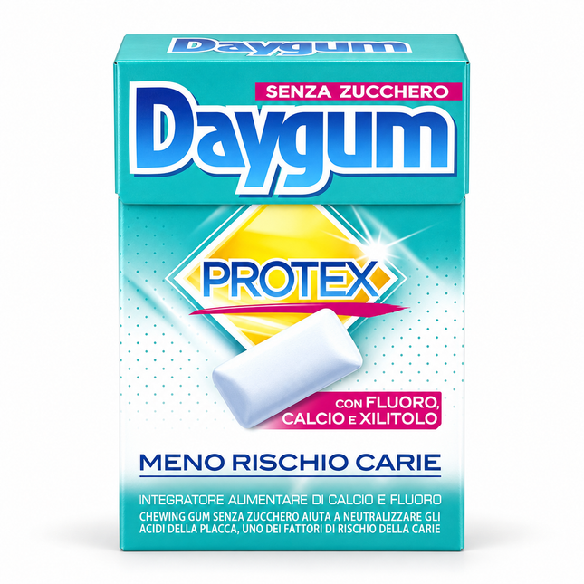 Daygum Protex Sugar-Free – Chewing Gum with Xylitol, Calcium, and Fluorine