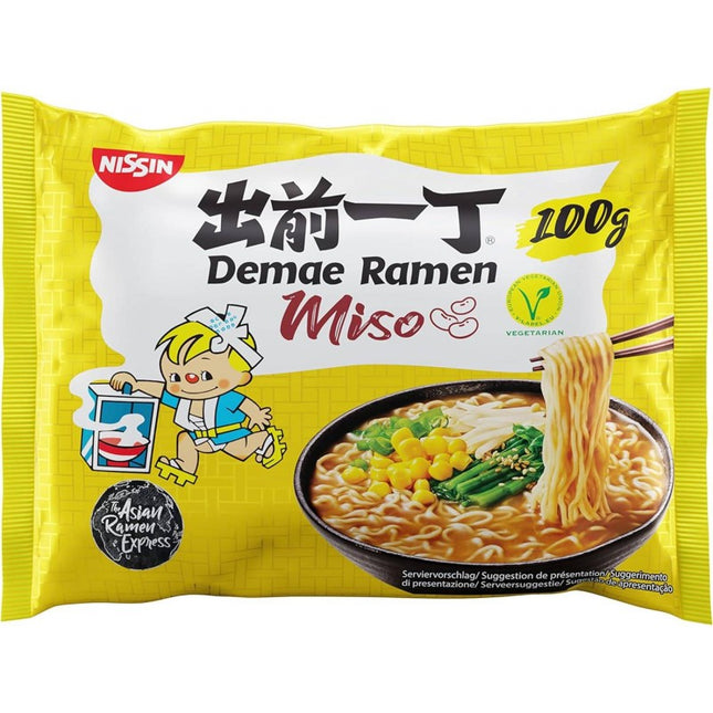 Nissin Demae Ramen Miso 100 g – Vegetarian Japanese Miso Ramen