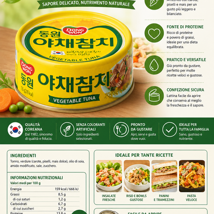 Dongwon Yachae Chamchi – Koreanischer Thunfisch mit Gemüse 135 g