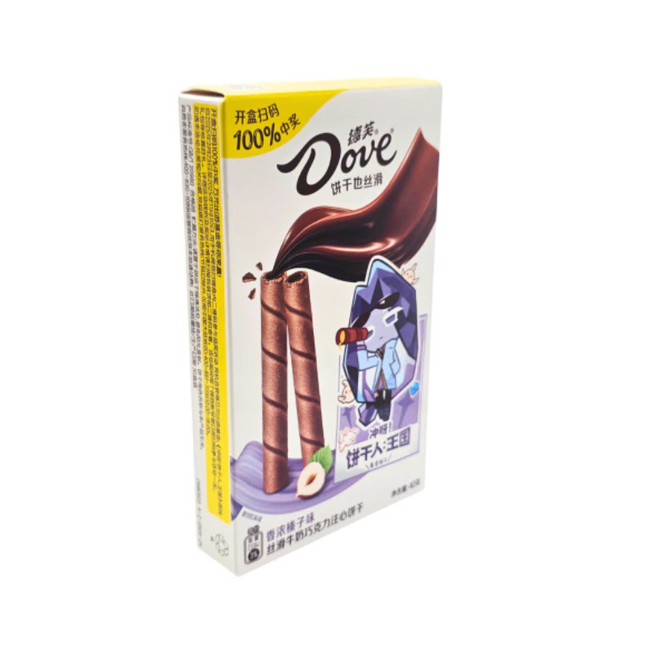 Dove Wafer Rolls Ripieni al Cioccolato e Nocciola 40g