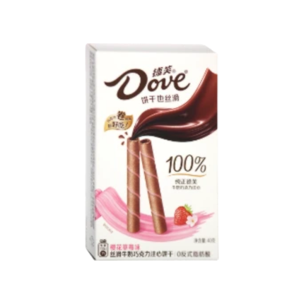 Dove Wafer Rolls al Cioccolato e Fragola 40g