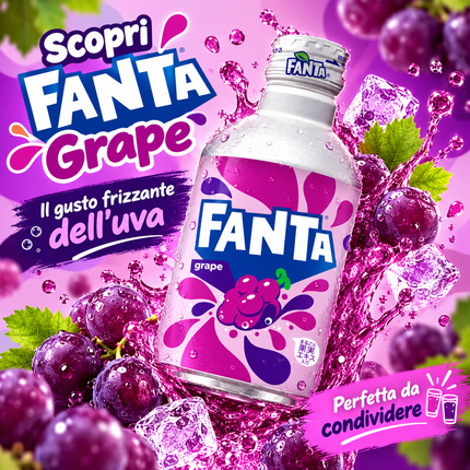 Japanese Fanta Grape Aluminum Bottle 300 ml