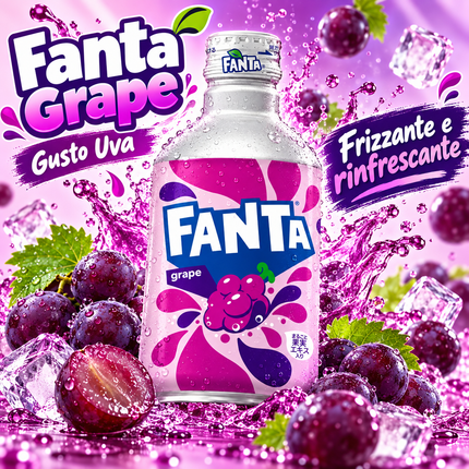 Japanese Fanta Grape Aluminum Bottle 300 ml