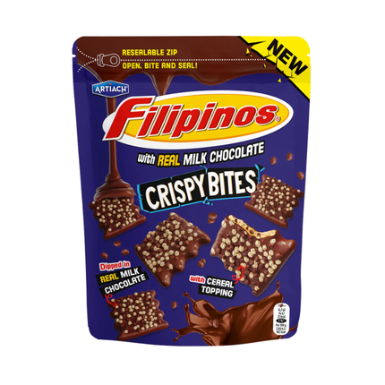 Filipinos Crispy Bites al Cioccolato al Latte 100g – Snack Croccante con Cereali